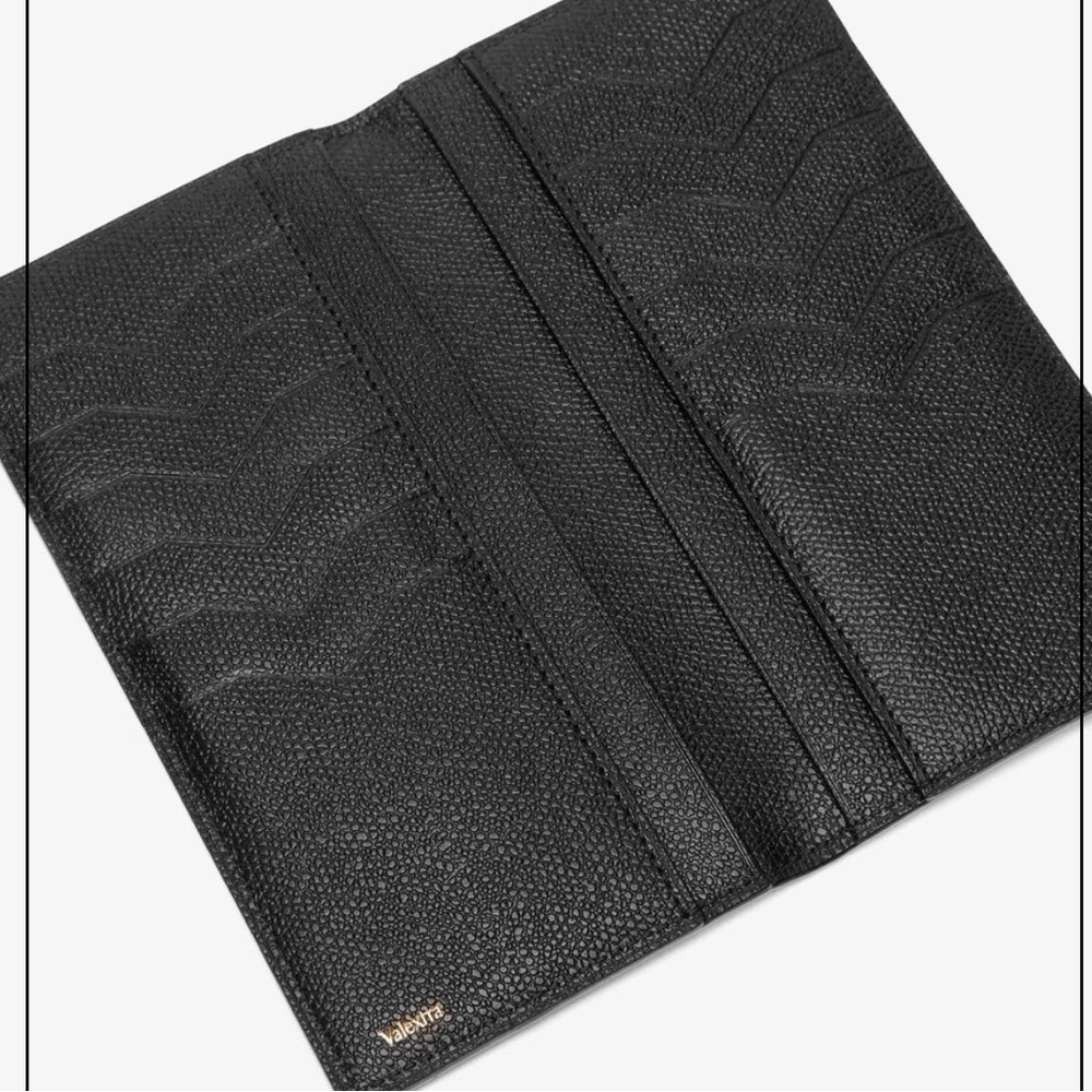 NEW Valextra Vertical Wallet 12Cc long black wallet - Picture 2 of 8